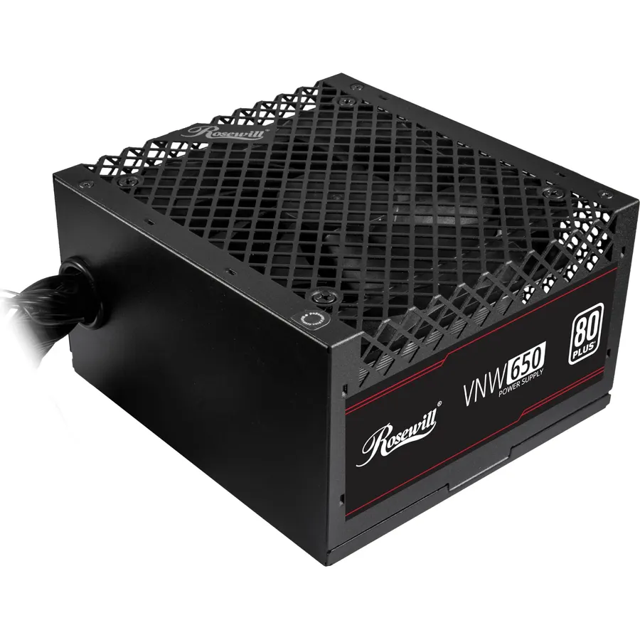 Rosewill VNW 650W 80+ White Certified, Non-Modular Active PFC Design, Low-Noise Power Supply, Electrolytic Capacitor, 120mm FDB Silent Fan - 5 Year Warranty - VNW650