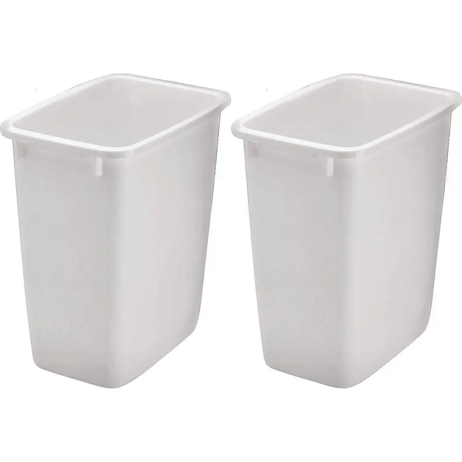 Rubbermaid 2806TP-WHT 36QT Open Wastebasket, White (Pack of 2)