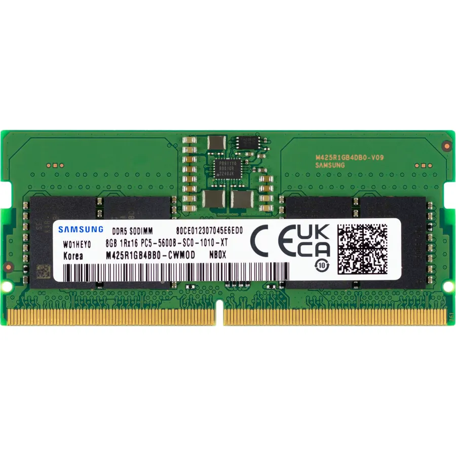 Samsung 16GB DDR5 5600MHz PC5-44800 CL46 SODIMM 1Rx8 Single Rank 1.1V 262-Pin Laptop RAM Memory M425R2GA3BB0-CWM