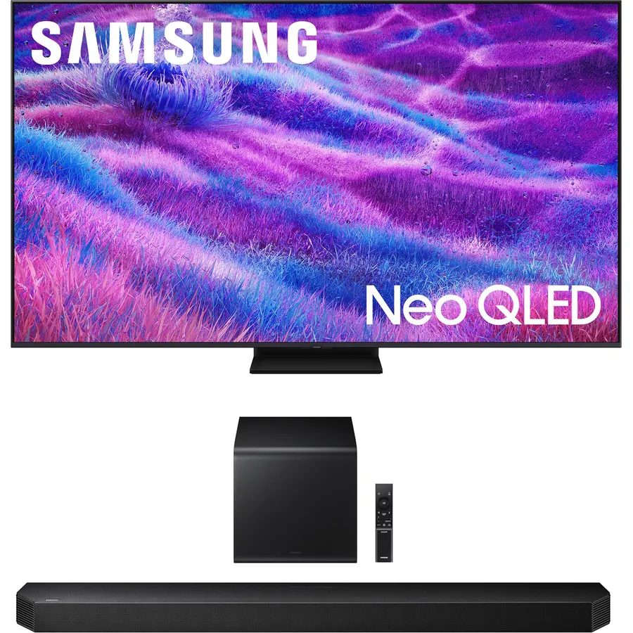 Samsung QN55QN80FAFXZA 55 Inch Neo QLED QN80F Series Supreme UHD 4K TV with a HW-B630F B-Series Soundbar 3.1 Ch and Subwoofer with Dolby Audio (2025)