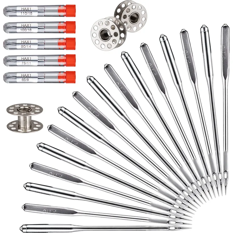 Sewing Machine Needles 50 PCS HAX1 Universal 5 Sizes Compatible with Singer