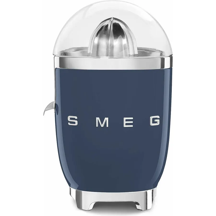 SMEG 50's Retro Style Citrus Juicer with Drip Free Spout, Automatic Activation, and Efficient Straining, Navy