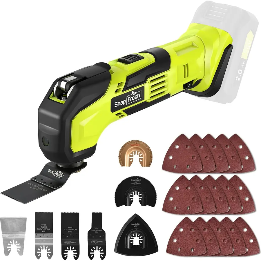 2 Pcs Oscillating Multi Tool Kit 6 Speed Cordless