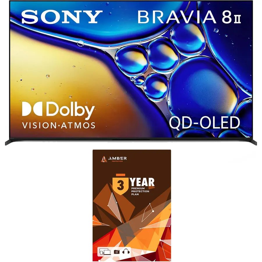 SONY K65XR80M2 65 Inch Bravia 8 QD-OLED 4K HDR Google TV with Quantum Dot and 3 Year Amber Protection Plan (2025)