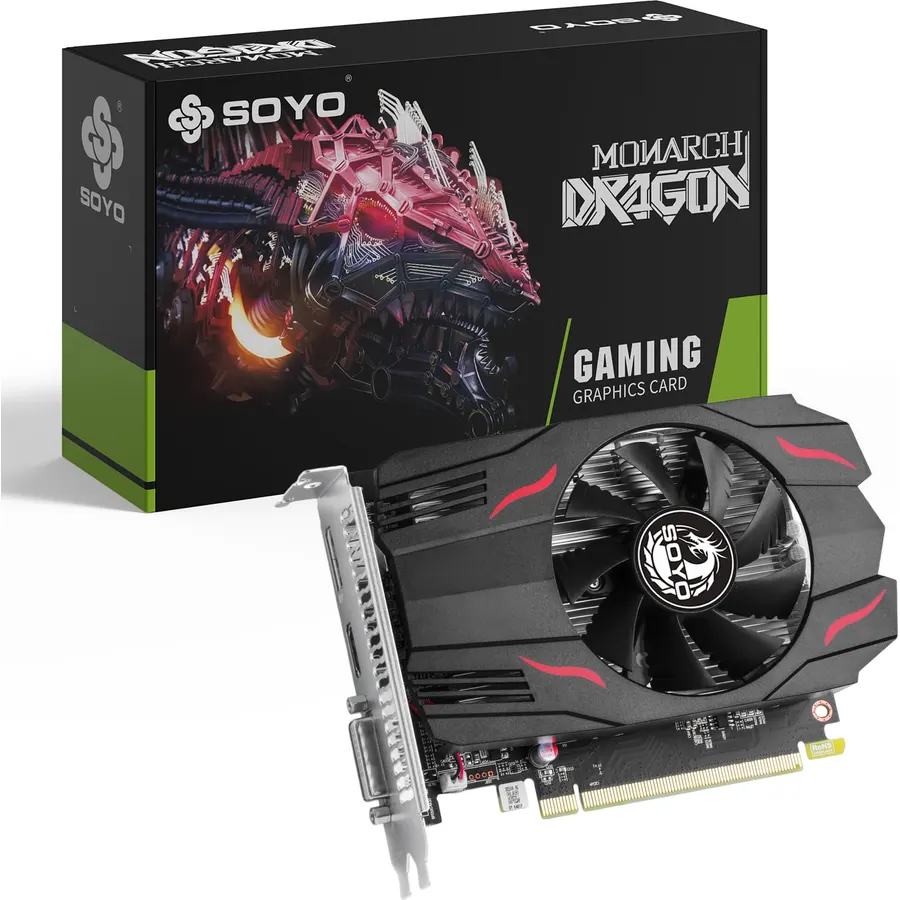 SOYO AMD Radeon RX 550 4G GDDR5 Gaming Graphics Card,HDMI/DP/DVI Port