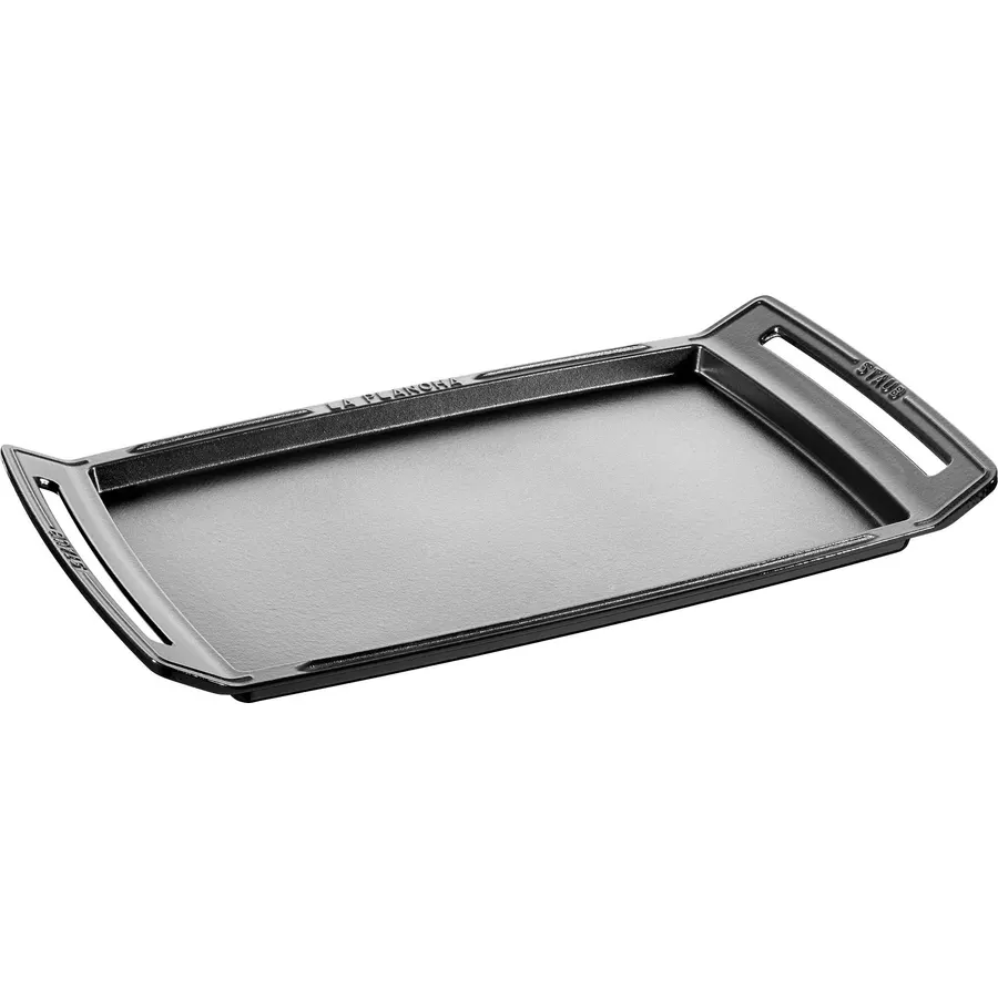 Staub Cast Iron 18.5 x 9.8-inch Plancha/Double Burner Griddle, Made in France