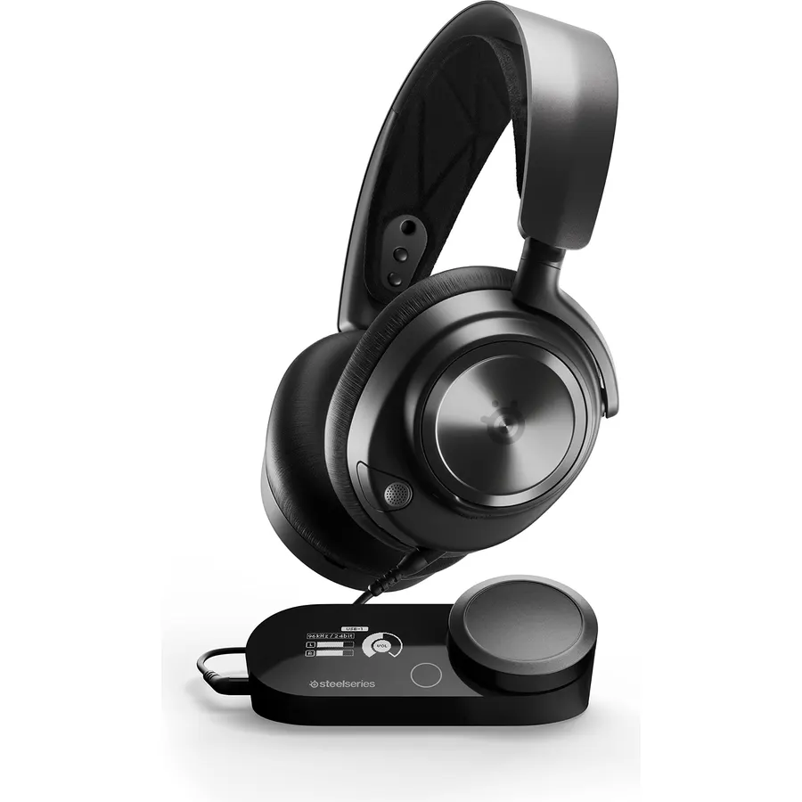 SteelSeries Arctis Nova Pro Multi-System Gaming Headset - Premium Hi-Fi Drivers, Hi-Res Audio - 360° Spatial Audio - GameDAC Gen 2 - ESS Sabre Quad-DAC - Stealth Retractable Mic - PC, PS5, PS4, Switch