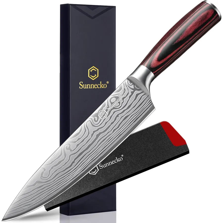 Sunnecko 8 Inch Chef Knife - Ultra Sharp Vegetable Kitchen Knife