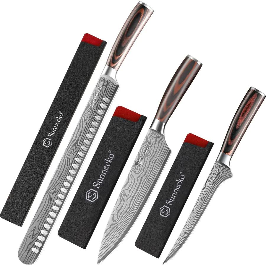 Sunnecko Professional Kitchen Knife Set for Carving