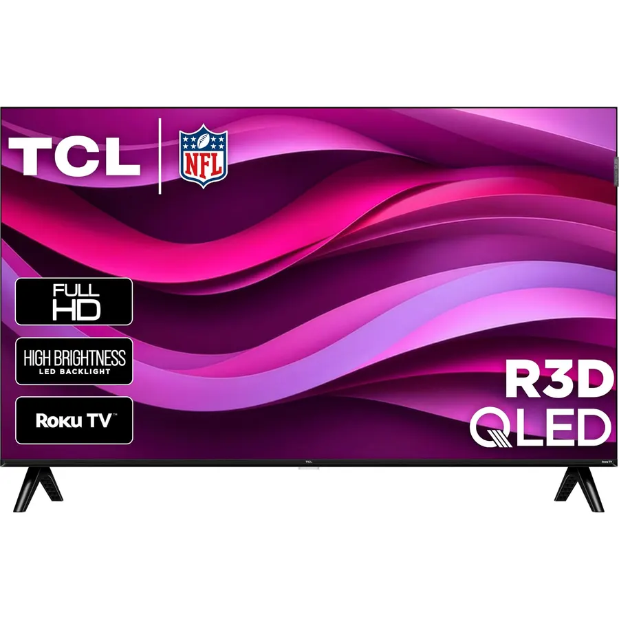 TCL 32-Inch Class R3D Series QLED Roku Smart TV | FullView Bezel-Less Design, Google Cast & AirPlay 2 | Television for Bedroom, Dorm & Kitchen (32R3D, 2026) Streaming Live Local News, Sports & Movies