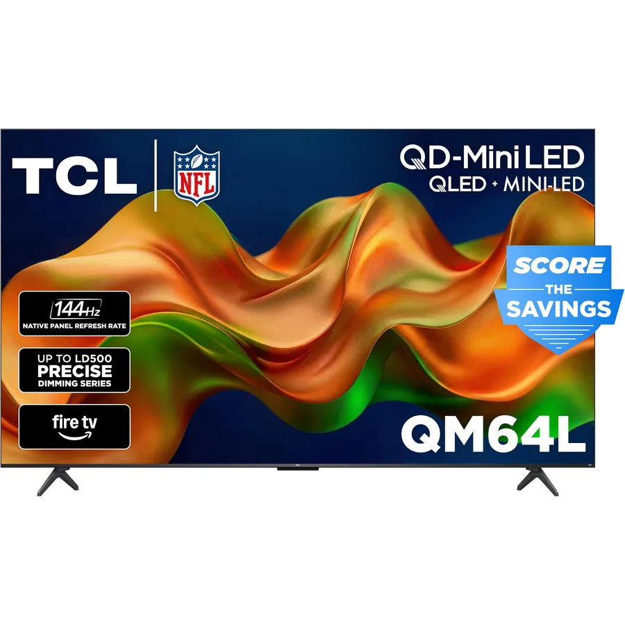 TCL 65-Inch QM64L Series Mini LED QLED 4K HDR Gaming TV, 65QM64L