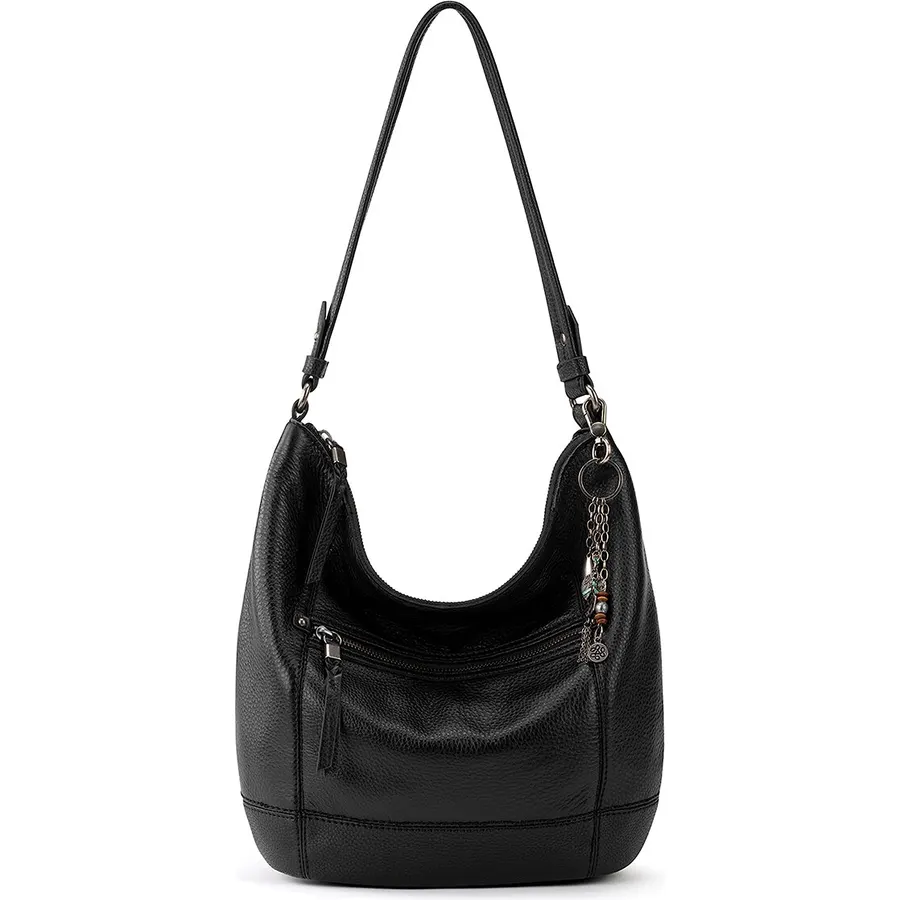 The Sak Sequoia Leather Hobo Bag - Large Slouchy Shoulder Purse, Zip Pocket