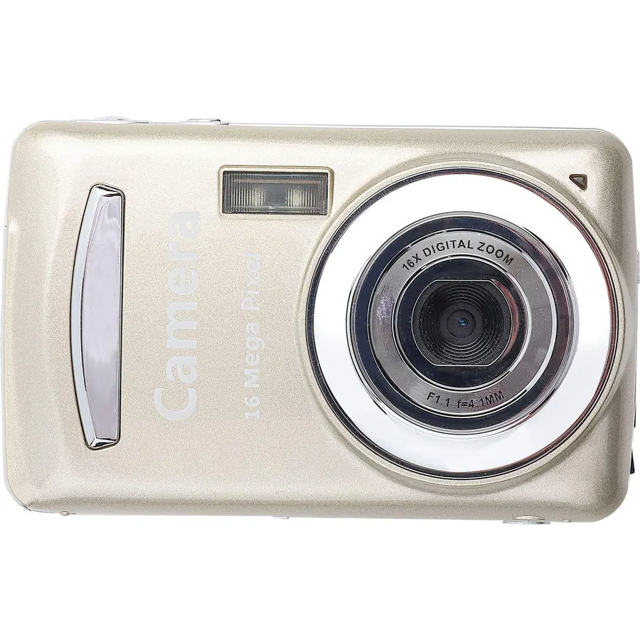Tiiyee Digital Pocket Camera, 5MP HD 16X Zoom 720P Digital Point and Shoot Camera Compact Small 2.4 inch Screen for Photography Teens Students Adult Gifts Beginners Vlogging Travel(Gold)