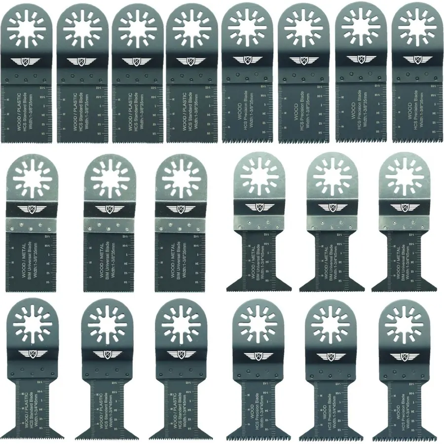 TopsTools 20pcs UNK20 Mixed Oscillating Multitool Blade Kit