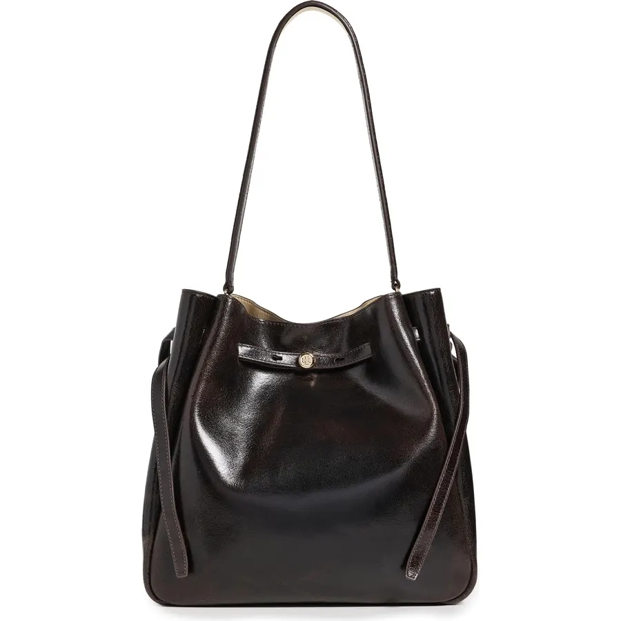 Tory Burch Women's Romy Distressed Leather Bucket Bag