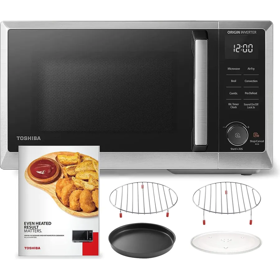 TOSHIBA Inverter Countertop Microwave Oven Air Fryer Combo MASTER Series, Broil, Convection, Speedy Combi, Even Defrost 11.3'' Turntable Sound On/Off, 27 Auto Menu&47 Recipes