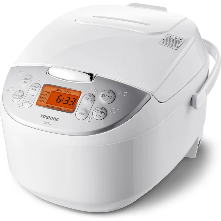 Toshiba Rice Cooker 6 Cup Uncooked – Japanese Rice Cooker with Fuzzy Logic Technology, 7 Cooking Functions