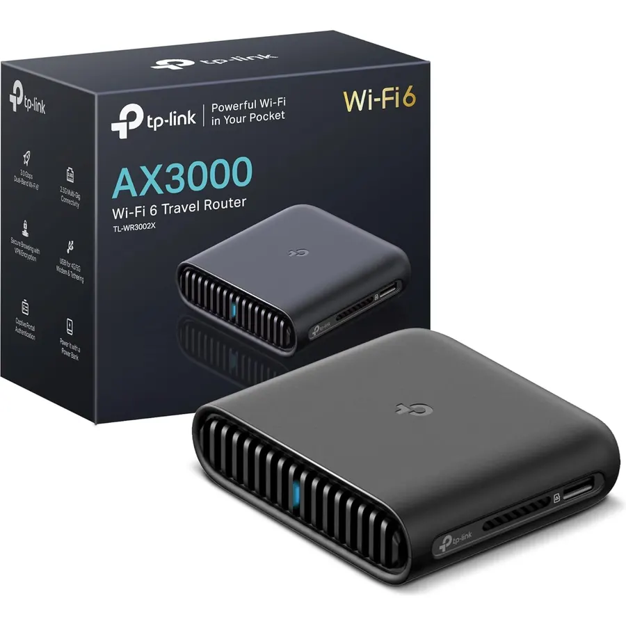 TP-Link Roam 6 AX3000 Dual-Band Wi-Fi 6 Travel Router (TL-WR3002X)
