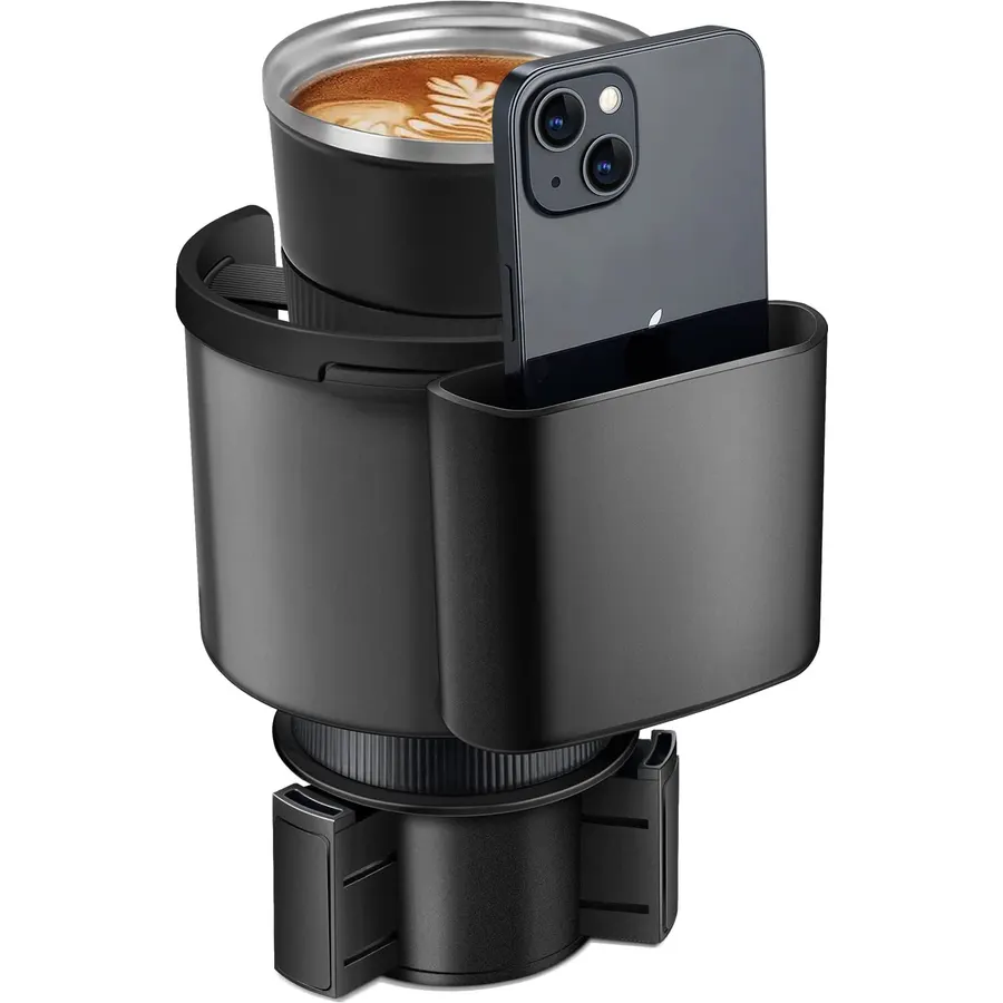 TYKOR Car Cup Holder Expander with Adjustable Base, Fits Bottles 16-46 OZ