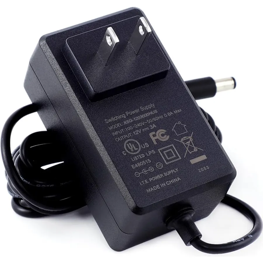 [UL Listed] MIXGOO 12V 3A Power Supply Charger (Input AC 100V-240V, Output DC 12 Volt 3 Amp 36 Watt) Adapter Switching Transformer Converter DC 5.5mm x 2.1mm / 5.5mm x 2.5mm Universal