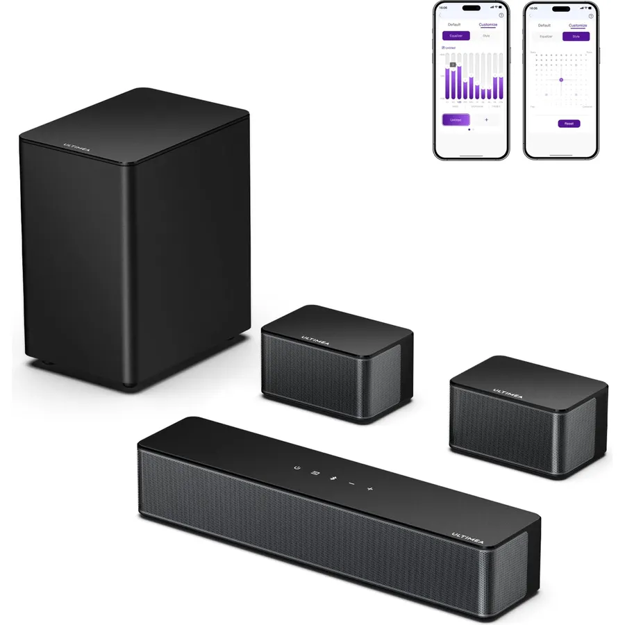Sound Bar for Smart TV,2.1CH Soundbar with Subwoofer,Karaoke Machine for TV