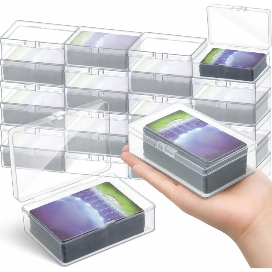 Vicenpal 80 Pcs Playing Card Boxes Clear Plastic Deck Cases