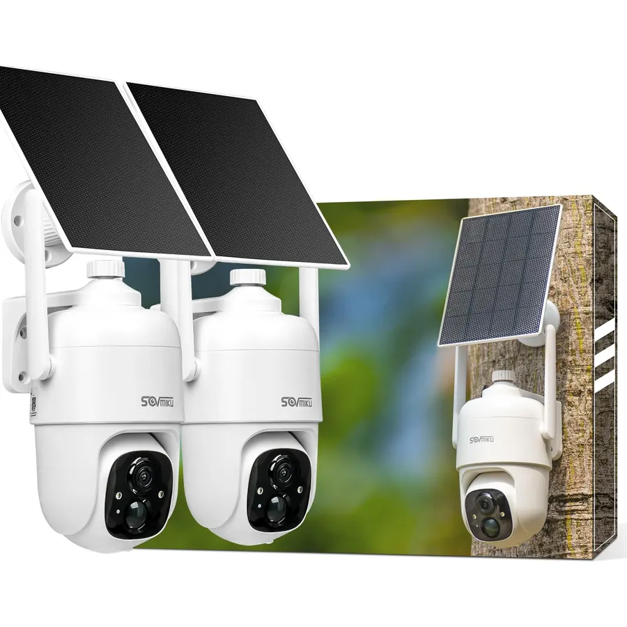 Vicohome 2QB 2K AI Solar Security Cameras, Wireless Outdoor, 360°Pan-Tilt