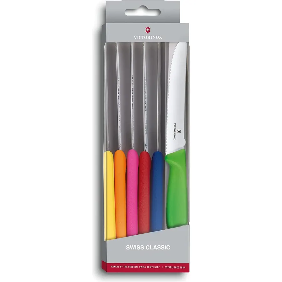 Victorinox Swiss Classic 6-Piece Tomato and Table Knife Set, Multicolor