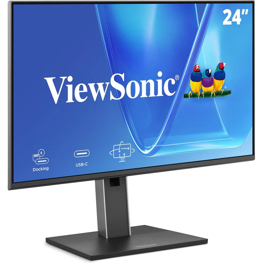 ViewSonic VG2458 24 Inch 1080p Docking Monitor, 100W USB C, RJ45, IPS