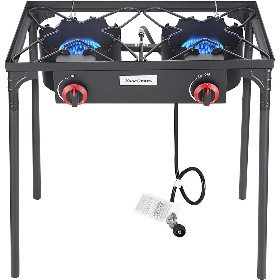 Vivicreate Low Pressure Propane Gas Outdoor Camping BBQ Grill Stove Burner Estufas de Gas para Cocinar Afuera Es gas propano Regulator automatic ignition