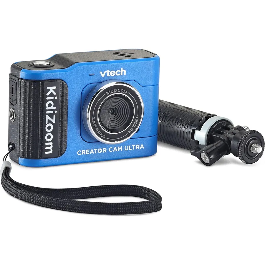 VTech KidiZoom Creator Cam Ultra - Rechargeable Camera with Tripod, Blue