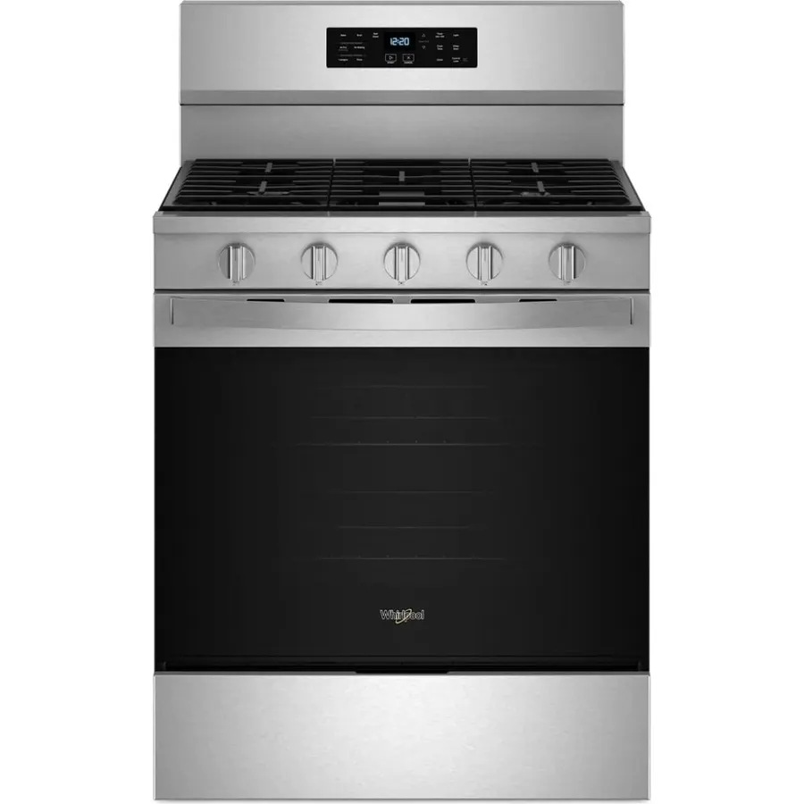 Whirlpool WFGS5030RS 30-Inch 5.0 cu. ft. Freestanding Gas Range with Storage Drawer – Stainless Steel