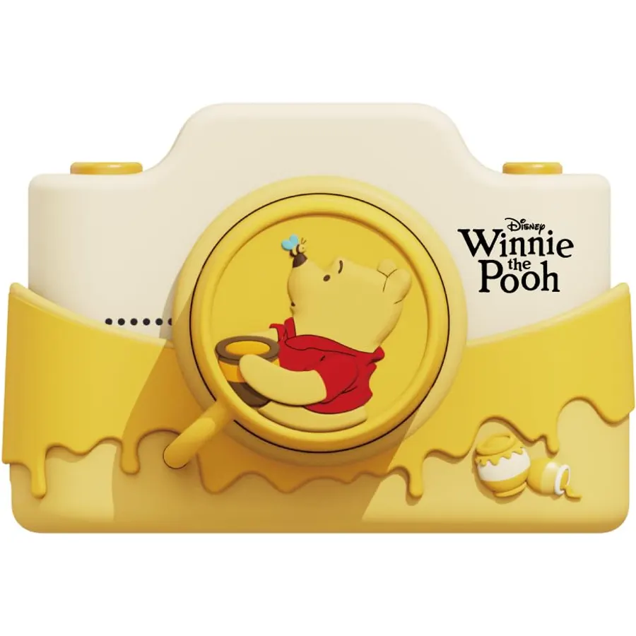 Winnie the Pooh Official Licensed Kids Camera, 3" Touchscreen Digital Video Camcorder, 48MP Photo, 16GB SD Card, Birthday Gift for Ages 4, 5, 6, 7+ (Model K) by kiimento