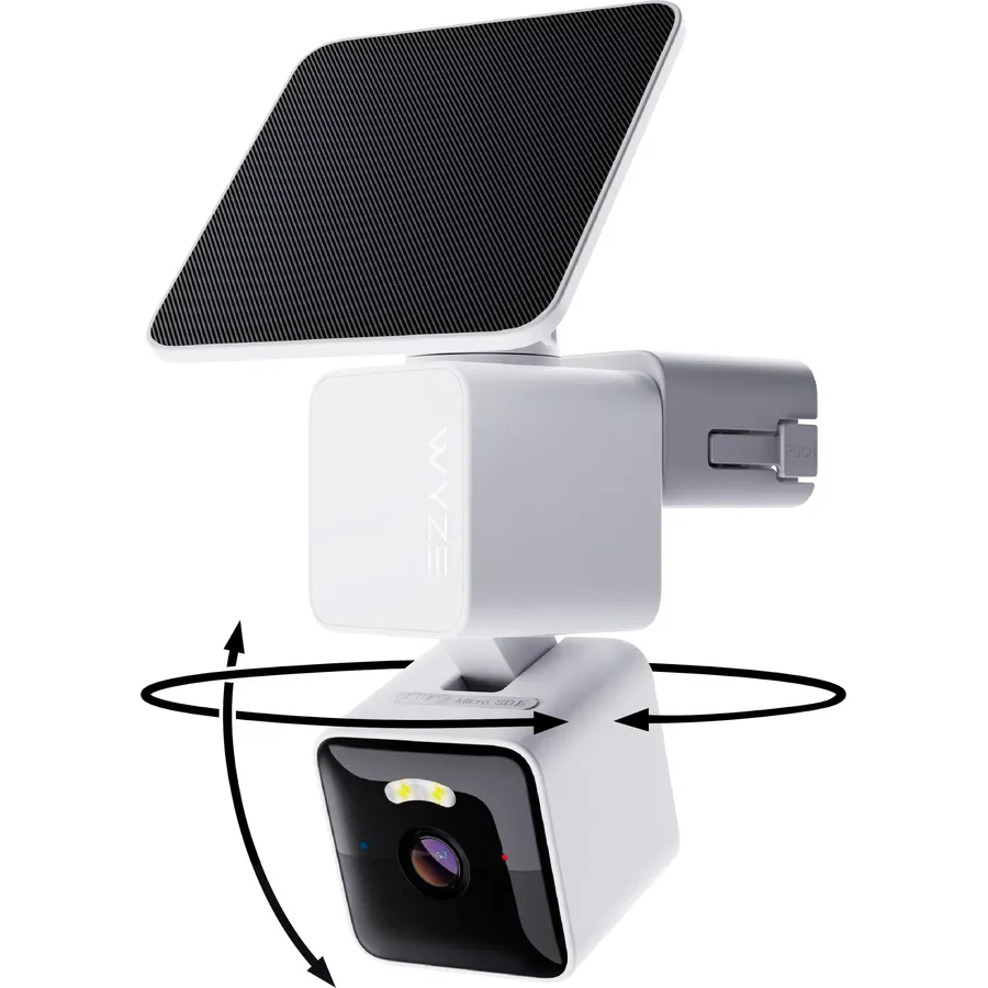 COOAU Solar Security Cameras Wireless Outdoor, 2K 360° Home Surveillance