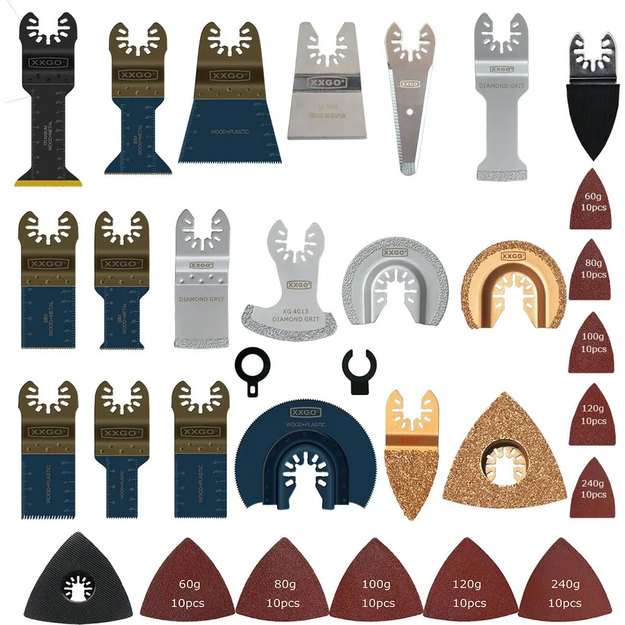 XXGO 120 Pcs Oscillating Multi Tool Blades Accessories Kits XG1201