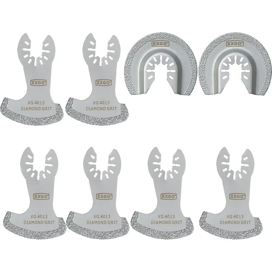 XXGO 8 Pcs Oscillating Tool Diamond Blades For Grout Removal