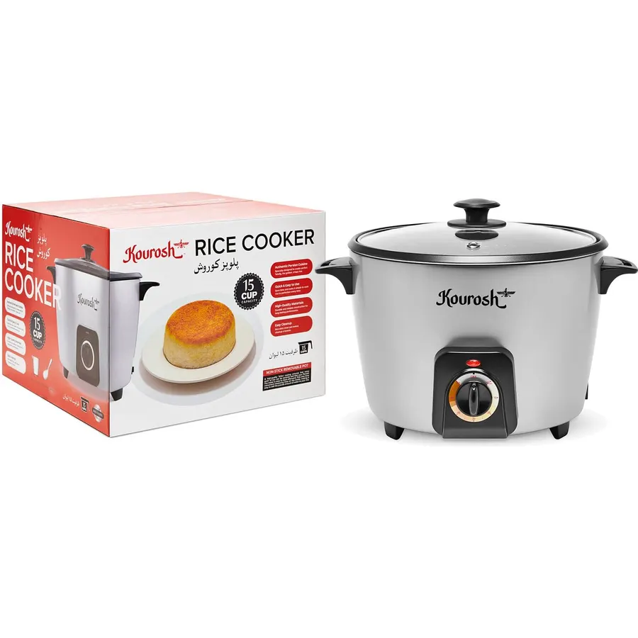 YEDI KOUROSH Persian Rice Cooker 15 Cup Tahdig Maker