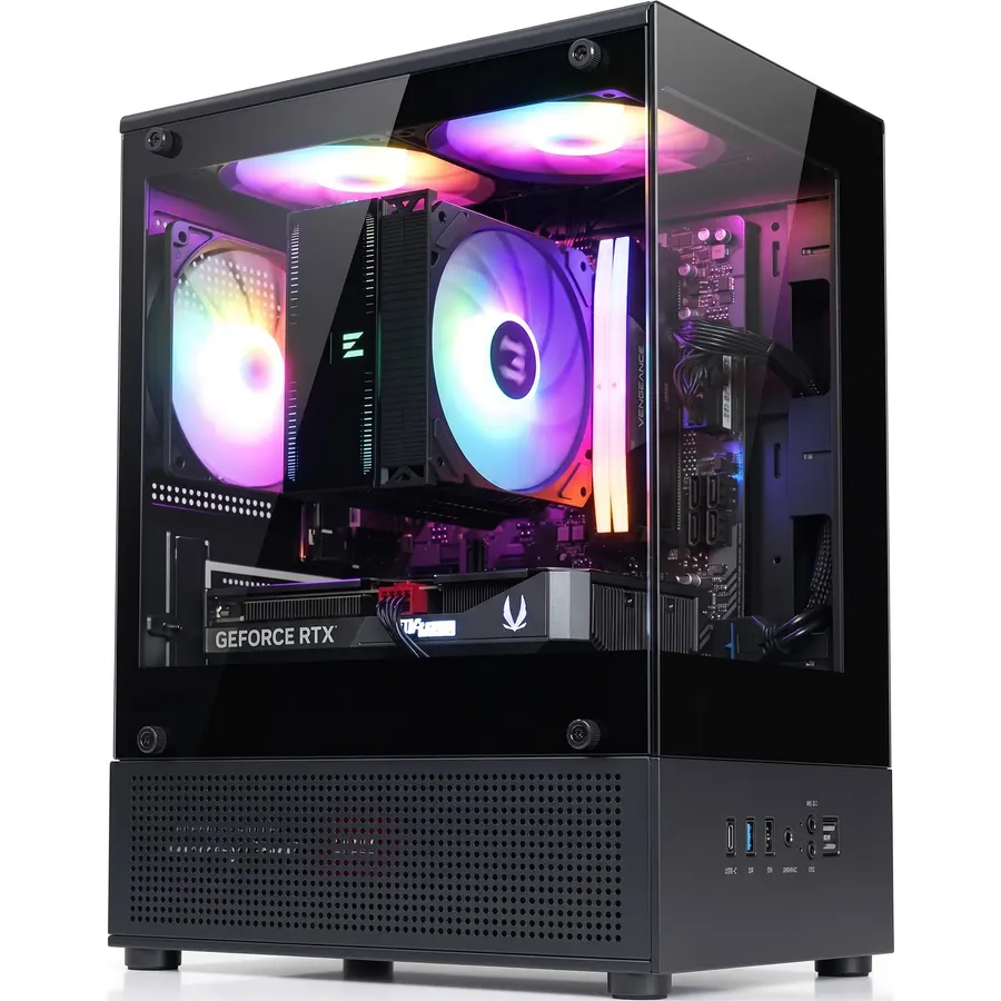 Zalman CUBIX-G Micro-ATX MATX Compact Mini Tower Gaming PC Case, Black