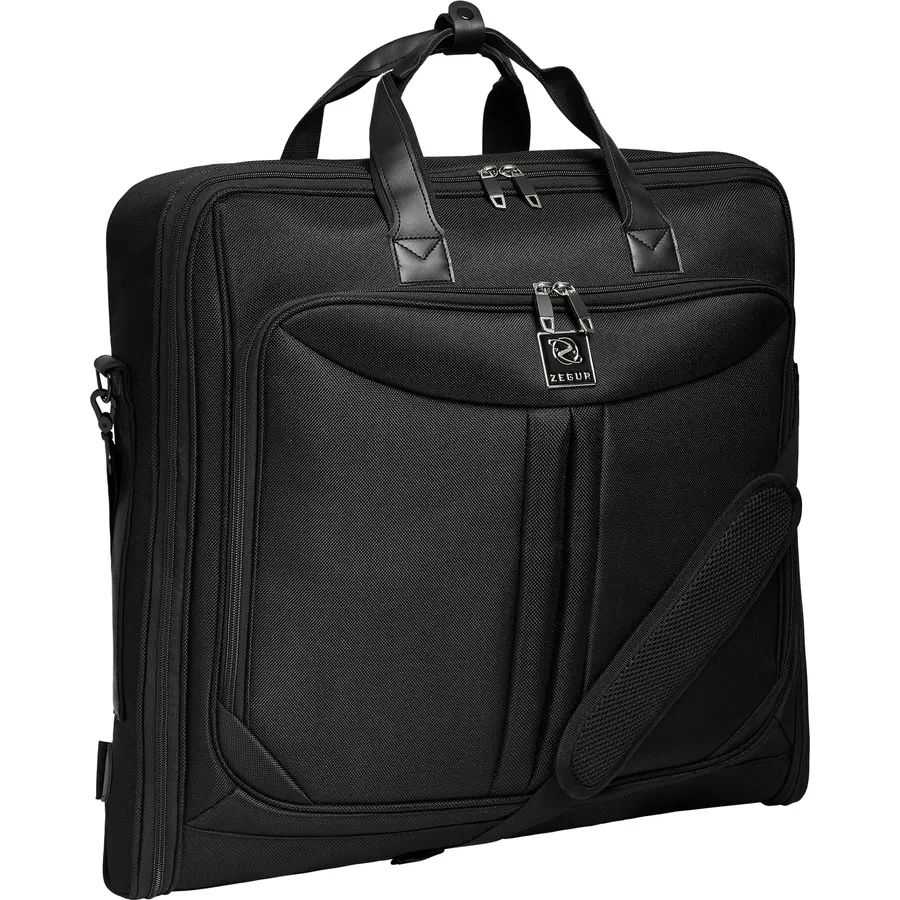 ZEGUR Premium travel garment bag. Carry-on for Men & Women. Hangs 4 Items
