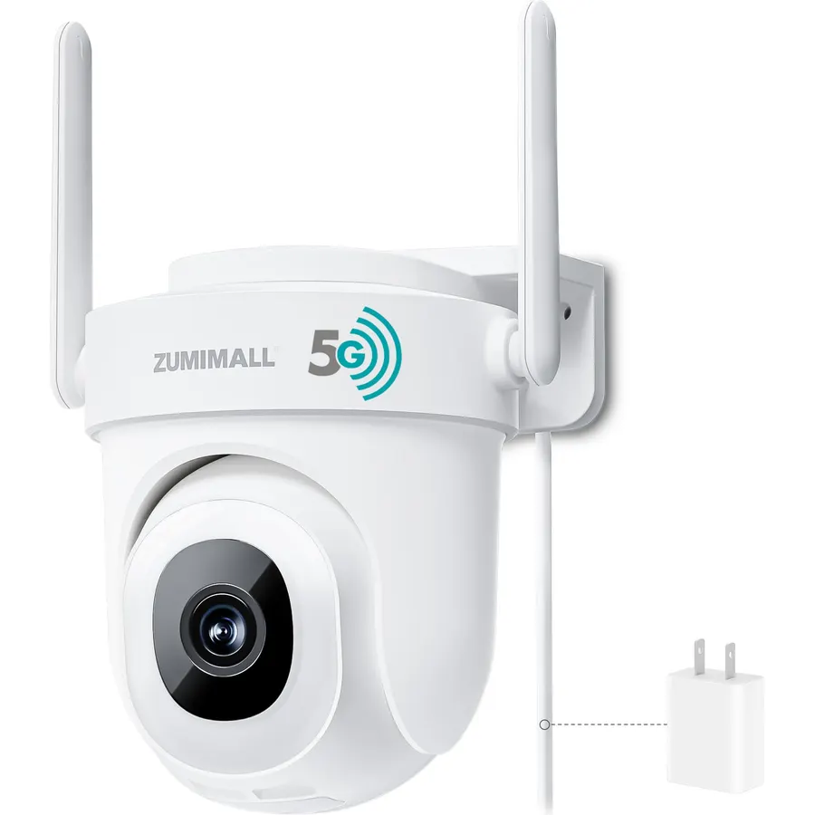 2.5K Outdoor WiFi Security Camera, Plug-in, 360° PTZ Auto Tracking